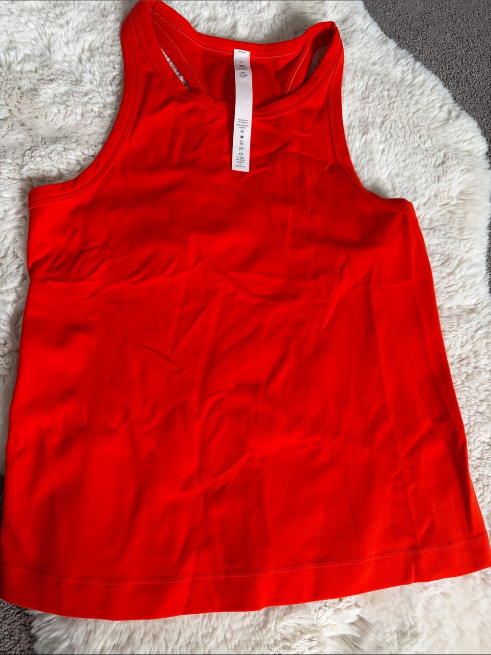 lululemon athletica align waste length Racerback Tank. Solar Orange color